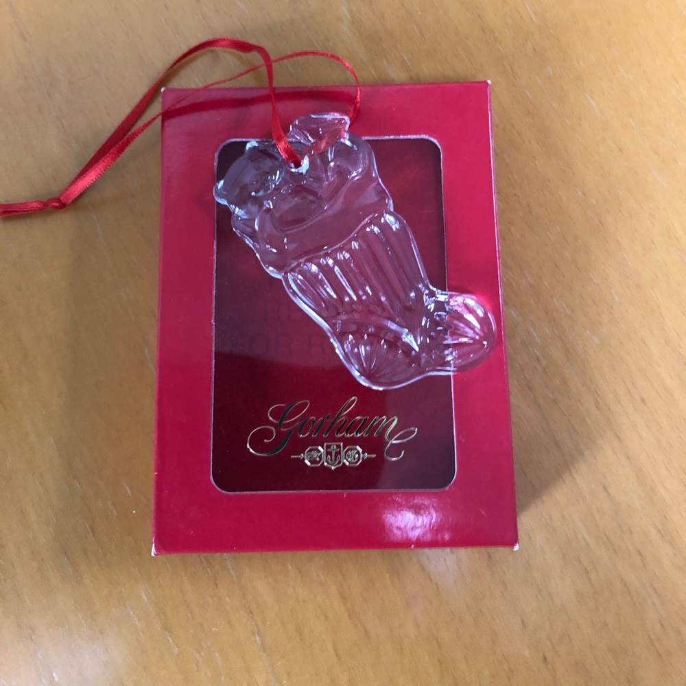 Gorham Crystal stocking ornament